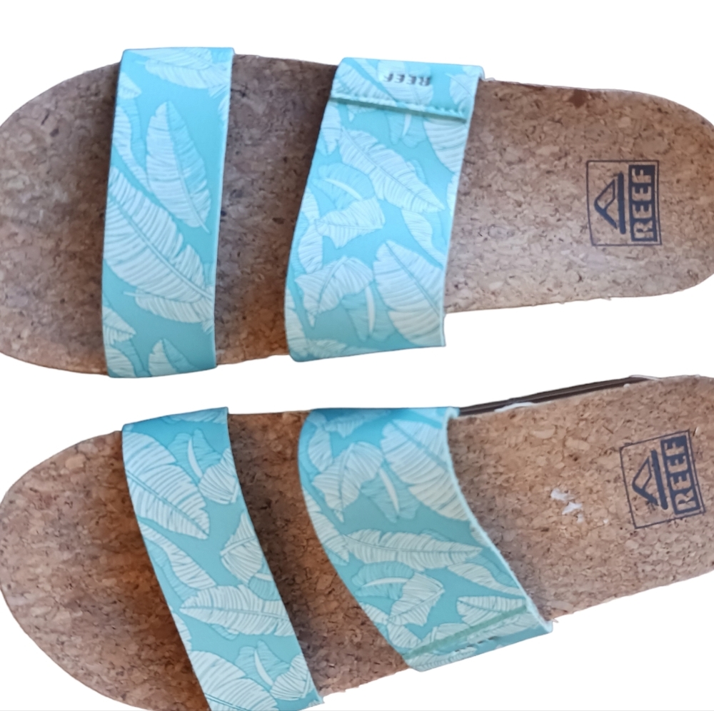 Women's sz 7.5 Reef sandals cushioned Vista Hawaii EUC
